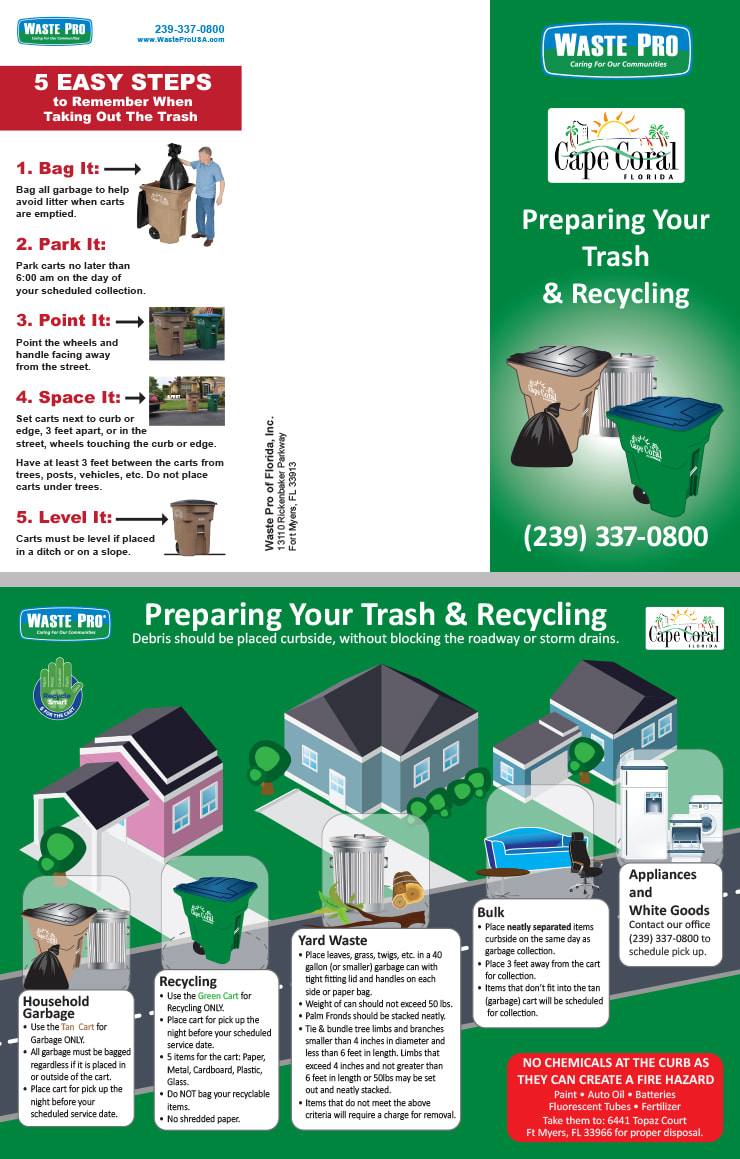 Waste Pro, Cape Coral - Preparing trash Preparing trash